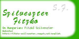 szilveszter fitzko business card